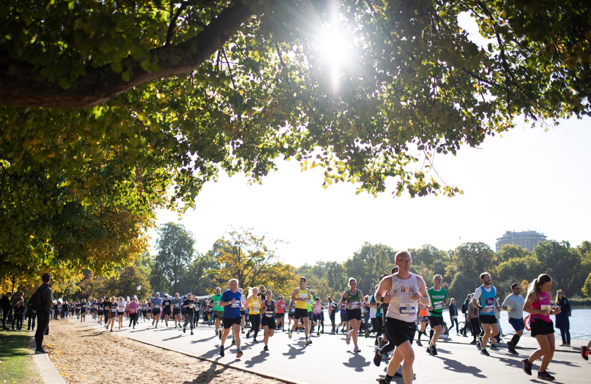 Runners by the Thames during the 2022 Royal Parks Half Marathon