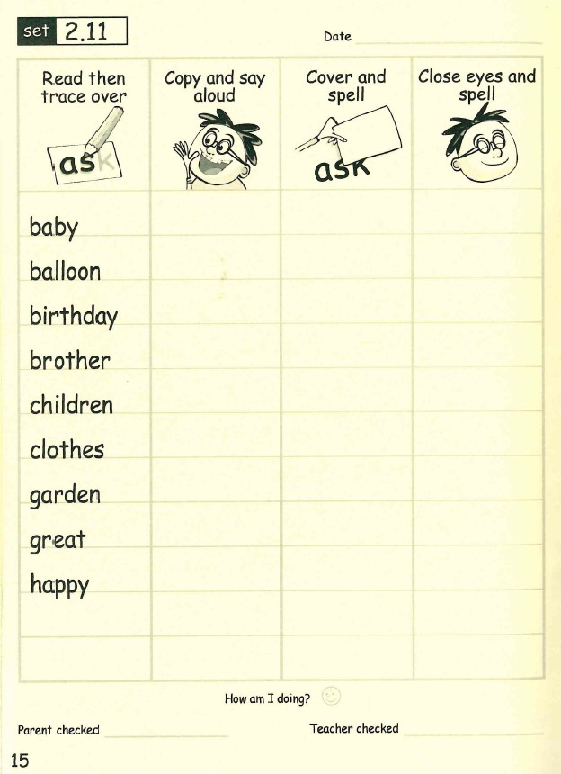 page 15 of My Spelling Book 2