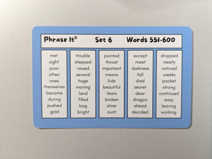 Words 551-600 in Pack 6