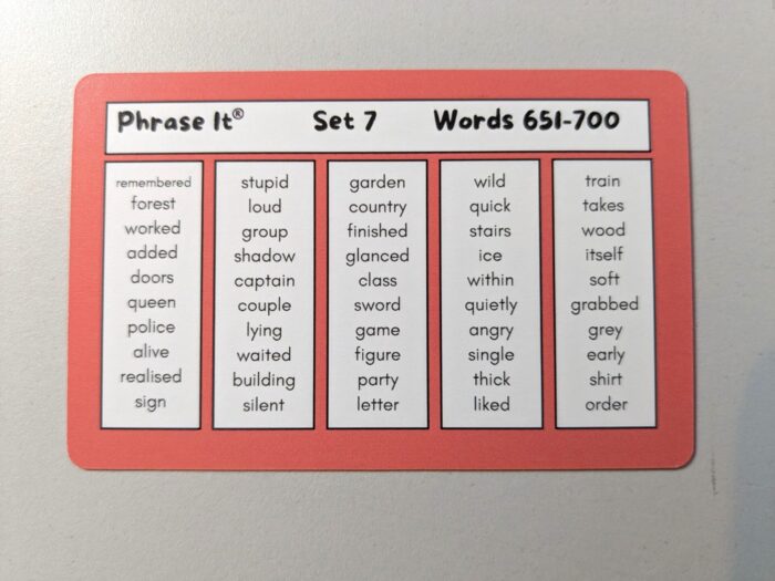 Words 651-700 in Pack 7