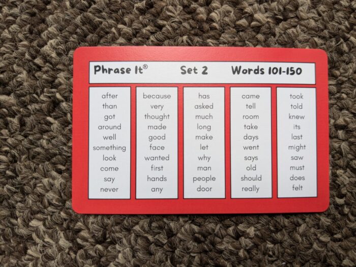 Words 101-150 of Pack 2