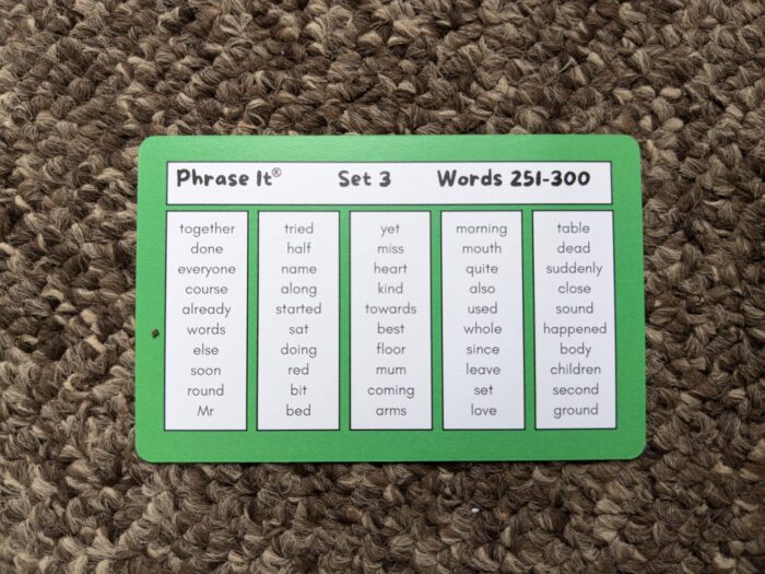 Words 251-300 of Pack 3