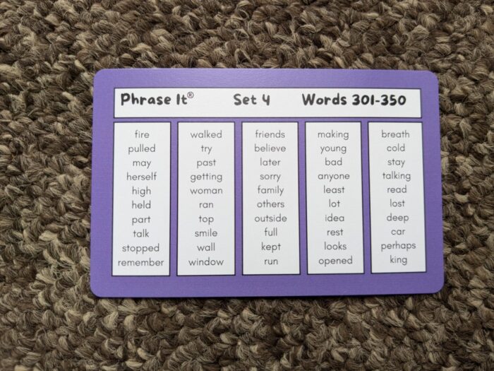 Words 301-350 of Pack 4