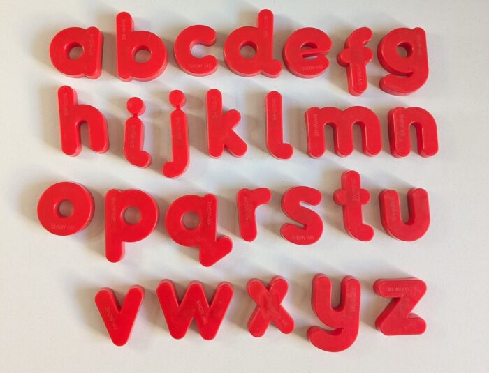 Magnetic red letters