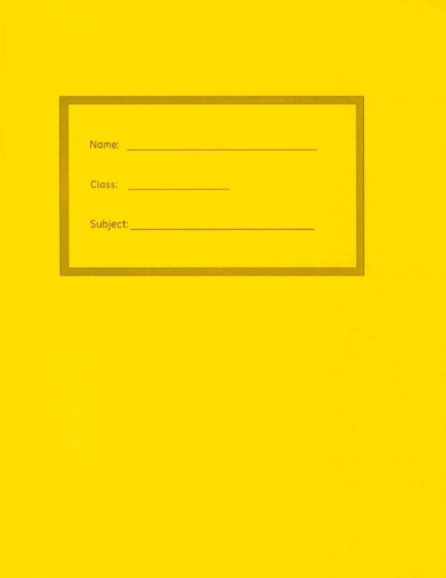 Cover of lined yellow exercise book