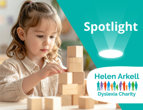 Spotlight DCD - young child playing with wooden blocks